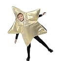 Bright Gold Christmas Star Kids Fancy Dress Costume S