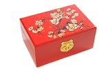 Lotus 7″ x 5″ x 2″ Premium Chinese-Style Jewelry Box “Floral Mist” (CM-03 US)