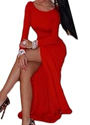Sexy Cotton Long Sleeves Puff Sleeves Cocktail Evening Dress/Prom Dress/Party Dress/Maxi Dress 