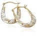 9ct Two Tone Gold AMC5137845 Ladies Creole Earrings