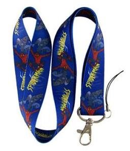  New Spiderman Blue Lanyard Keychain Holder