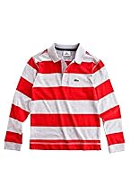 Boy's Long Sleeve Jersey Bar Stripe Polo