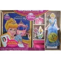 Disney Princess Cinderella Storybook Dress Up Magnetic Wooden Dress Up Doll - 50 Pieces