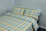 Multi Plaid Green 3 Pc Twin Duvet Cover Set Boys and Girls