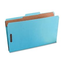 Pendaflex 2257LB Pendaflex Pressguard Classification Folders, Lgl, 6-Section, Light Blue, 10/Box