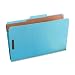 Pendaflex 2257LB Pendaflex Pressguard Classification Folders, Lgl, 6-Section, Light Blue, 10/Box