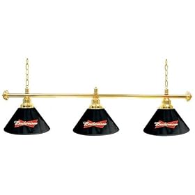 Trademark Budweiser 60-Inch 3 Shade Lamp Billiard Pool Table Light