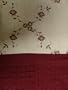 3 Pcs 100% Cotton KING Embroidered QUILT Beige & Burgundy - (1 Quilted Bedspread / Bedcover + 2 Pillow Shams)