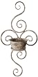Shabby Chic Aged Metal Wall Planter