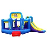 Bounceland Pop Star Bounce House with Slide - Blue/ Red/ Purple