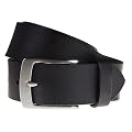 LINDENMANN G�rtel Leder schwarz 4 cm Breit B�ffelleder