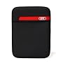 ASUS U20A-A1 Thin and Light 12.1-Inch Laptop Neoprene Notebook Flip Top Skin Fit Sleeve (Black/Red)