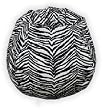 MicroFibres Zebra Bean Bag Chair Chairs Bean Bags