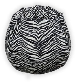 MicroFibres Zebra Bean Bag Chair Chairs Bean Bags