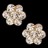 Glass Button 1 2'' Theater Jewels Rhinestone Gold By The Package