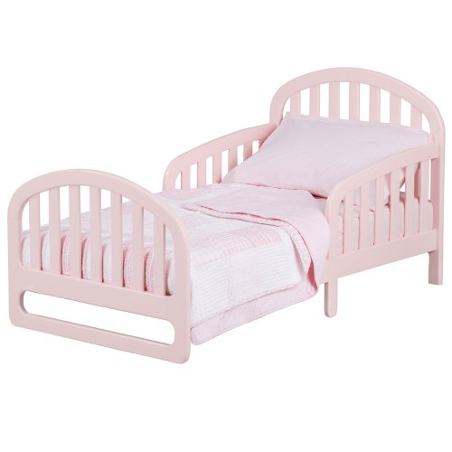 Slumber Time by Simmons Kids Furniture Urban Style Toddler 2 in 1 Convertible Bed, Pink