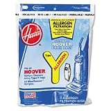 Genuine Hoover Y Vacuum Bags Allergen Flitration- 3 Pack