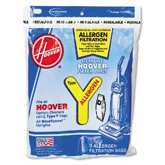 HOOVER Disposable Allergen Filtration Bags for Commercial WindTunnel, 3 Pack (Case of 12)