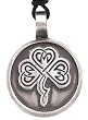 Celtic Irish Clover Design Real Pewter Pendant Necklace