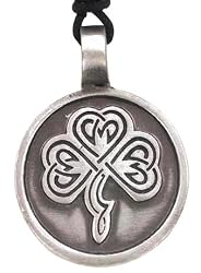 Celtic Irish Clover Design Real Pewter Pendant Necklace
