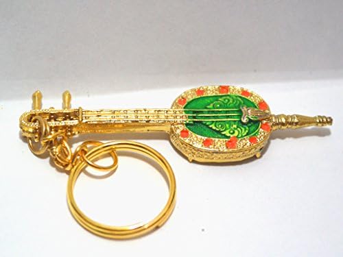 Thai Music Instrument Gold Color Key-chain From Thailand, Beautiful Art and Heavy Metal, Beautiful Design Show Real Beauty of Thailand, Made and Sale in Thailand Temple,