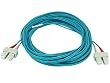 10Gb Fiber Optic Cable, SC/SC, Multi Mode, Duplex - 10 Meter (50/125 Type) - Aqua