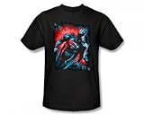 IMAGE OF Superman - Red Sun Adult T-Shirt In Black, Size: XX-Large, Color: Black
