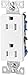 Eaton TR1107W Tamper Resistant Decorator Duplex Receptacle without Wallplate, White