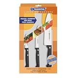 Review Tramontina 23899/052 / 3 kitchen knives and chopping board