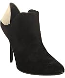 Gucci black suede laminated leather detail ankle boots