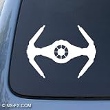 VADER'S TIE FIGHTER - Star Wars - Car, Truck, Notebook, Vinyl Decal Sticker #1134 | Vinyl Color: White