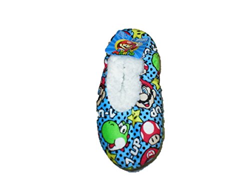 Super Mario Brothers Girls Boys Lined Slipper Socks S/m 8-12 or M/l 13-4 (M/L 13-4)
