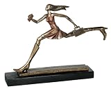 Contemporary Woman On the Run Painted Sculpture