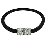 Sweet Deluxe Damen-Armband Leder Magnetverschluss schwarz 19 cm 00127