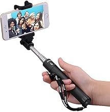 Mpow iSnap X One-piece U-Shape Self-portrait Monopod Extendable Selfie Stick with built-in Bluetooth Remote Shutter for iPhone 6, iPhone 5S, Samsung Galaxy S6 S5, Android -Black
