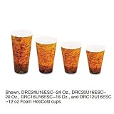 Foam Hot/Cold Cups, 24 OZ, Brown/Black, 500/Carton