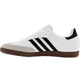 adidas Originals Mens Samba Fashion Sneaker,White/Black,10.5 D US