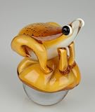 Amber Art Glass Frog X782