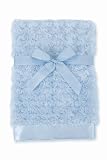 Swirly Plush, Blue Baby Snuggle Blanket. 72.5cm