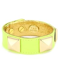 Ted Rossi "Extreme Neon" Neon Patent Pyramid Soft Cuff Bracelet