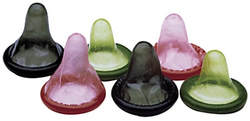 Orion 415448 Secura Color, farbige Kondome mit Aroma: Grün (Pfefferminz), Rot (Erdbeere), Schwarz (Schoko), gesamt 24 Stück