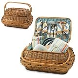 Aviva St Tropez Picnic Basket - Deluxe for 4