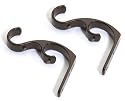 Umbra Cadet Double Bracket, Curtain Rod Bracket, Designed by Thea Yuzyk, Auburn Bronze, Set of 2