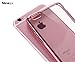 Nicexx NEW iPhone 7 Clear Case with Gold Plated Frame Luxury Flexible Soft TPU Case Transparent for iPhone 7 (Rose Gold)