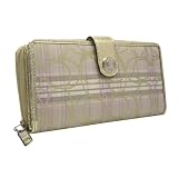 コーチ COACH アウトレット プレイド タータン アコーディオン ジップアラウンドファスナー 長財布 F46212 SV/MC ミルクティー×ラベンダー 【並行輸入商品】
