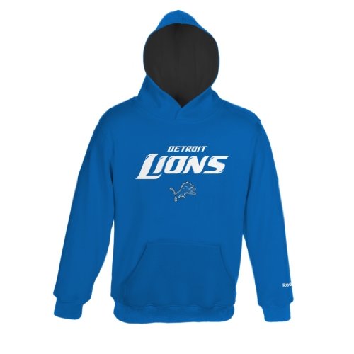 NFL Boys' Detroit Lions Sportsman Fleece Hoodie - R18C4P17 (Lion Blue, Large)