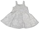 Classic Hibiscus Empire Bow Hawaiian Aloha Bias Flare Dress in Wedding White - Toddler and Small Girl Size