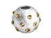 8mm Sterling Satin Bead with November Crystals (Topaz)