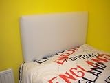 4ft Small Double Faux Leather Headboard in White