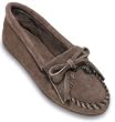 Womens 407 Tan Suede Moc 407 Minnetonka